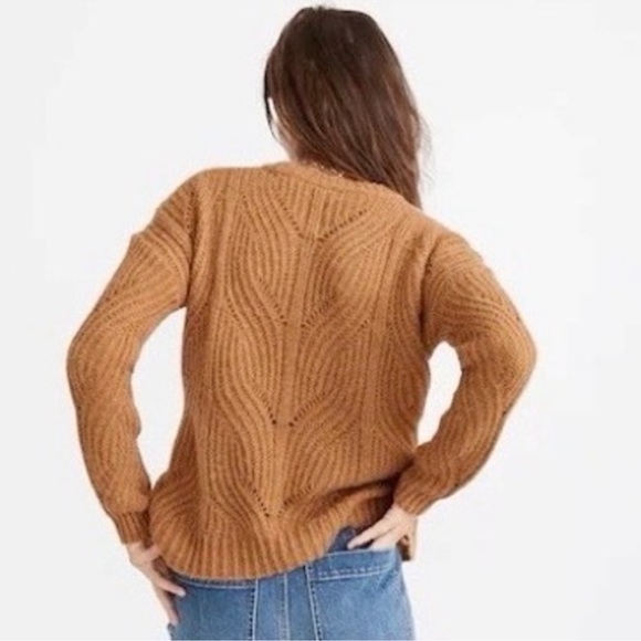 MADEWELL WOMENS CHARLEY PULLOVER SWEATER TAN ALPACA WOOL SMALL - Picture 6 of 6